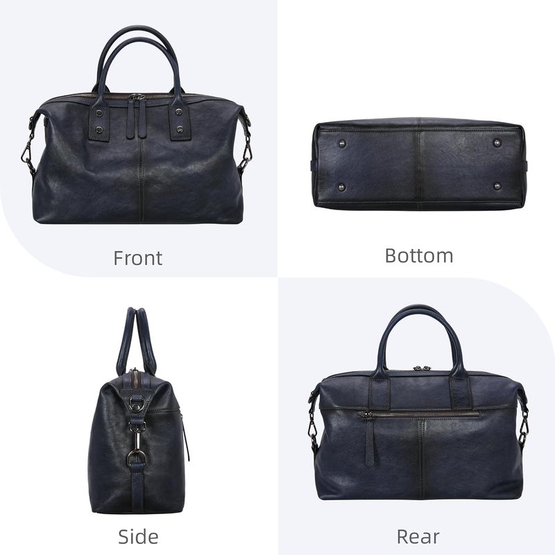 Iswee Genuine Leather Satchel Tote Bag Top Handle Handbag Designer Shoulder Bag Large Capacity Cross Body Bag - Image 5